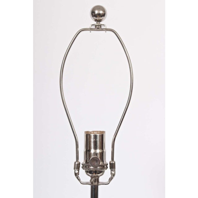1960s Tall Maurizio Tempestini Chrome & Travertine "Geometric" Table Lamp For Sale - Image 12 of 13