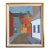 1968 Mid-Century 'Where the Street Bends' Vintage Swedish Street Scene Landscape Oil Painting, Framed For Sale