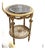 Midnight Gilding – French-Inspired Accent Table With Dramatic Dark Marble Top & Ornate Gold Leaf Embellishments For Sale