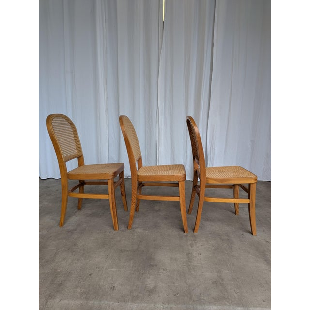 Mid-Century Modern Cane Seat Dining Chair, Yugoslavia, 1970s For Sale - Image 4 of 18