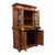 Continental Gothic Carved Oak & Stained Leaded Glass Court Cupboard C1900 For Sale - Image 4 of 17