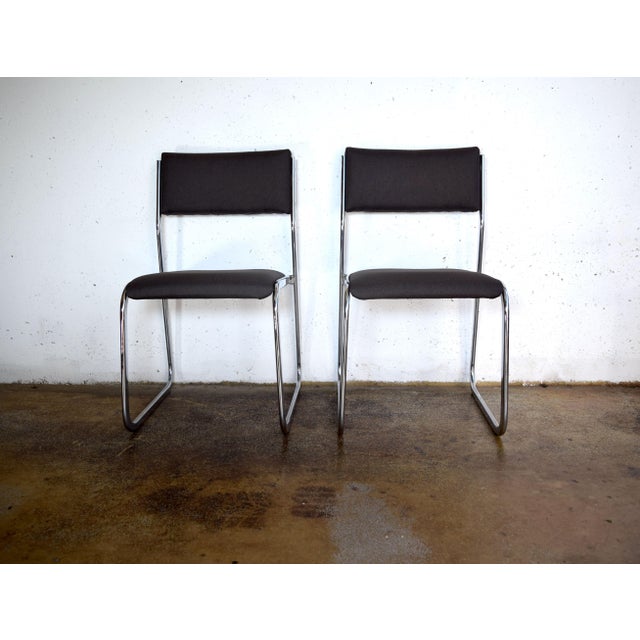 Gray Space Age Chrome Desk Chair, Germany, 1970s For Sale - Image 8 of 11