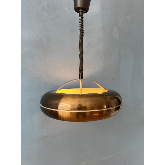 Vintage Copper UFO Pendant Lamp For Sale - Image 3 of 11