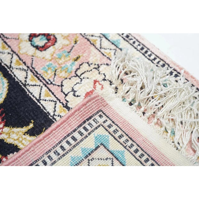 Fine Persian Silk Qum Runner 2'6'' X 10'2'' For Sale - Image 10 of 11