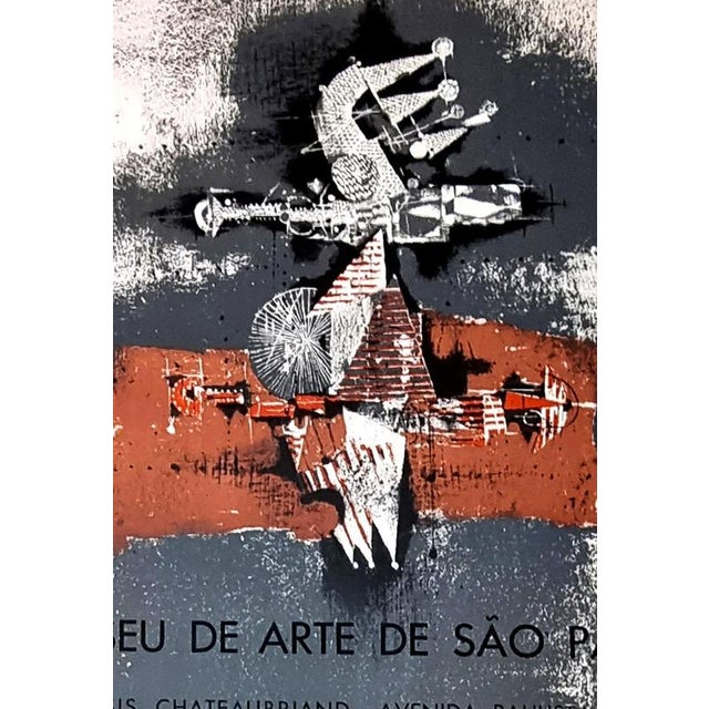 Johnny Friedlaender Sao Paulo, 1978 Original lithograph, poster for the Museum of Art of São Paulo, Brazil Graphic design:...