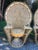 Mid-Century Modern Vintage Rattan Peacock Chairs a Pair For Sale - Image 3 of 13