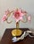 Vintage Pink Murano Glass Floral Table Lamp – Authentic Italian Curved Flower Desk Lamp With Brass Frame - a Pair For Sale - Image 6 of 18