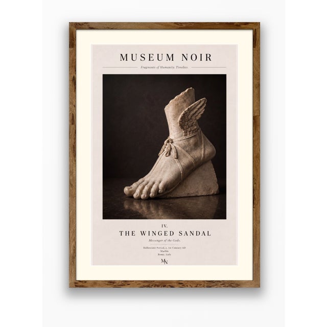Atelier Aria Lumae Museum Noir the Winged Sandal Classical Hellenistic Sculpture Fine Art Gallery Board Print 16 X 24 For Sale - Image 15 of 18