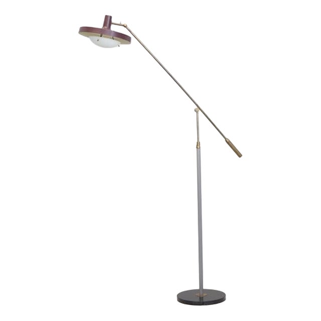 Monumental Adjustable Floor Lamp by Sarfatti for Arteluce, 1952 For Sale