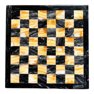 Onyx & Marble Chess or Checkers Board For Sale