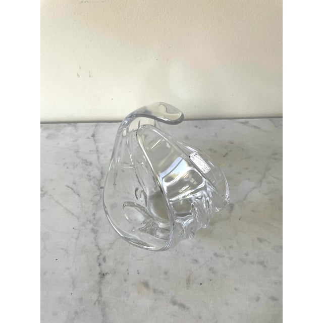 Cofrac Art Verrier Cofrac Art Verrier France Free Form Crystal Art Bowl For Sale - Image 4 of 8