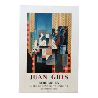 Juan Gris (1887–1927), Violin and Guitar, Exhibition Poster, 1977, Berggruen Gallery, Printed in France For Sale