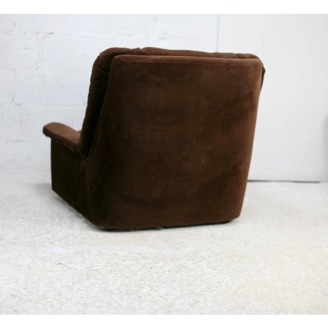 Velvet Fireside Chair from Steiner, 1970s For Sale - Image 12 of 16