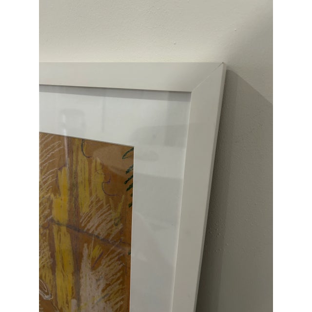 Sky Blue Vintage Still Life Pastel Drawing, Christopher 1975 For Sale - Image 8 of 12