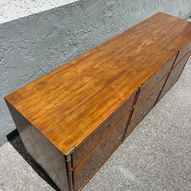 Late 20th Century Vintage Accolade Campaign Dresser by Drexel For Sale - Image 5 of 12