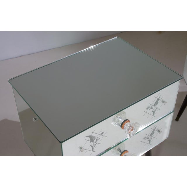 Art Deco Mirrored Bedside Tables, 1950s, Set of 2 For Sale - Image 15 of 18