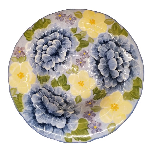 Vintage Ceramic Lesal Floral Bowl~ Lesal Ceramics ~ Vintage Lesal ~ Lesal Studio Ceramic Bowl For Sale