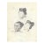 1907 Japanese Portrait Studies Drawing For Sale