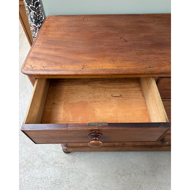Large English Victorian Mahogany Chest of Drawers For Sale - Image 10 of 18