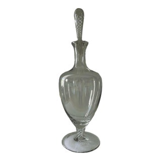 1990s Stuart Ariel Wine Decanter With Stopper For Sale
