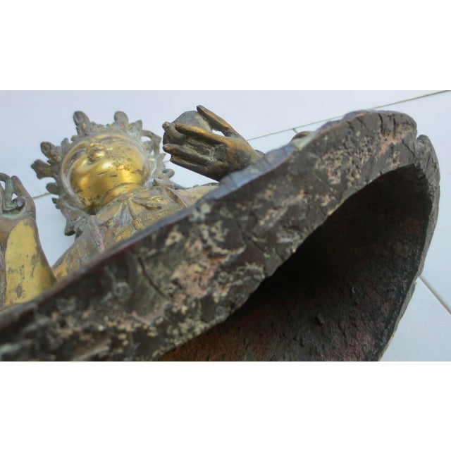 Metal Ming Bronze Buddha Circa 16th-17th For Sale - Image 7 of 13