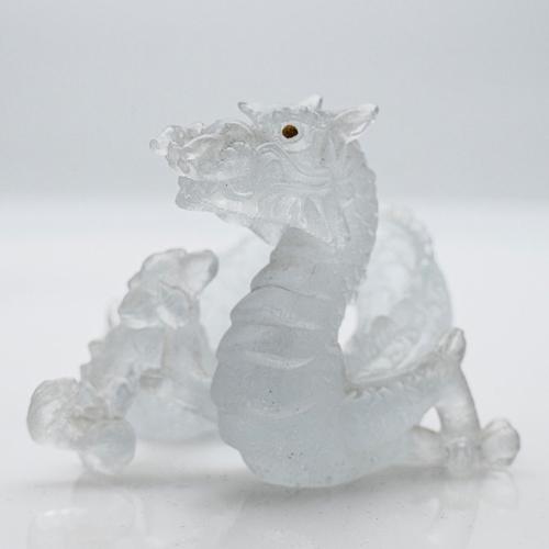 Brown, Green, Clear and Violet Art Glass Dragon Sculptures from Daum, France, 1970s For Sale - Image 18 of 18