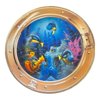 Late 20th Century Nautical Porthole Plate For Sale