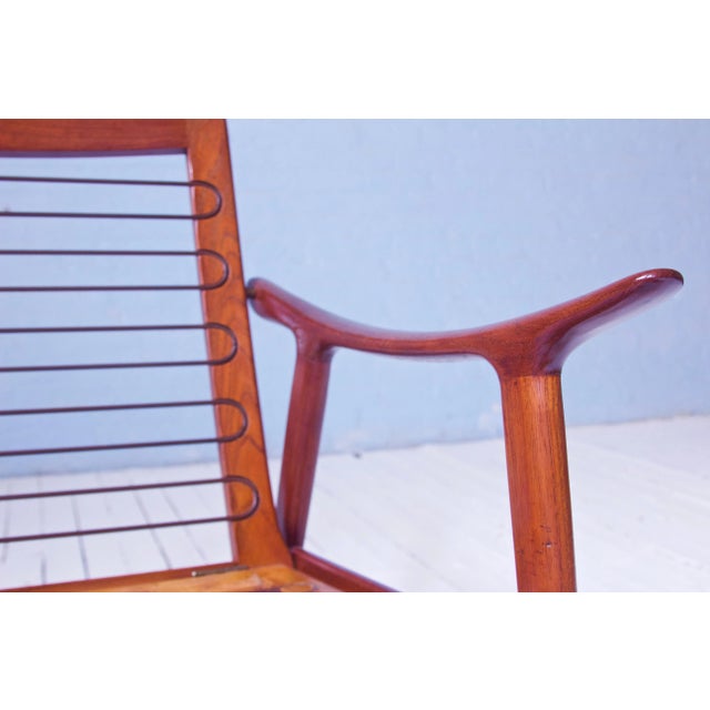 Vintage Fredrik A. Kayser Teak, Leather & Brass Easy Chair #563, Norway, 1950s For Sale - Image 12 of 12