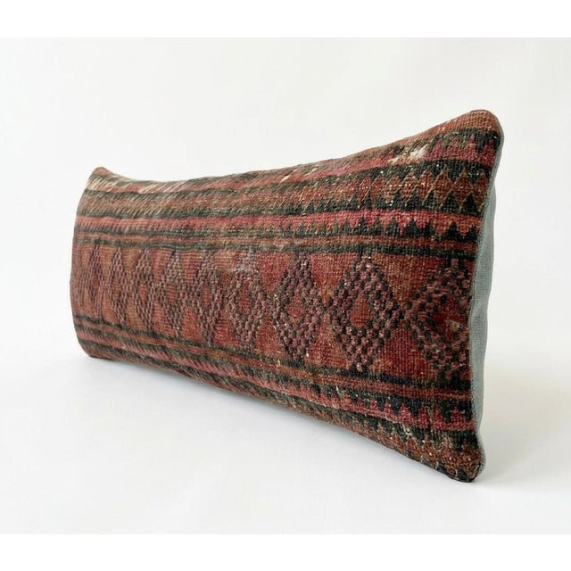 Mid-Century Modern Turkish Bedding Rug Pillow Cover 16'' X 47'' For Sale - Image 3 of 4