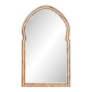 Jamie Young Bardot Large Bone & Wood Mirror