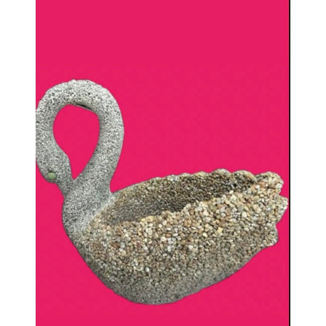 Late 20th Century Stone & Pebbles Swan Planters - A Pair For Sale - Image 12 of 12