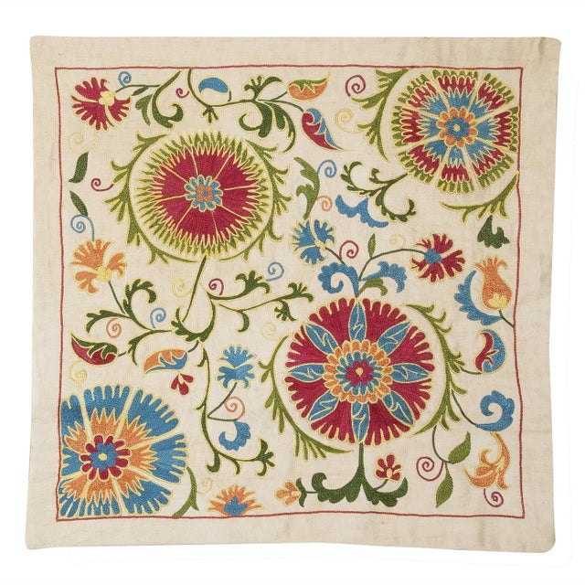 New Hand-Embroidered 100% Silk Cushion Cover – Authentic Uzbek Textile Art Elevate your home décor with this exquisite...