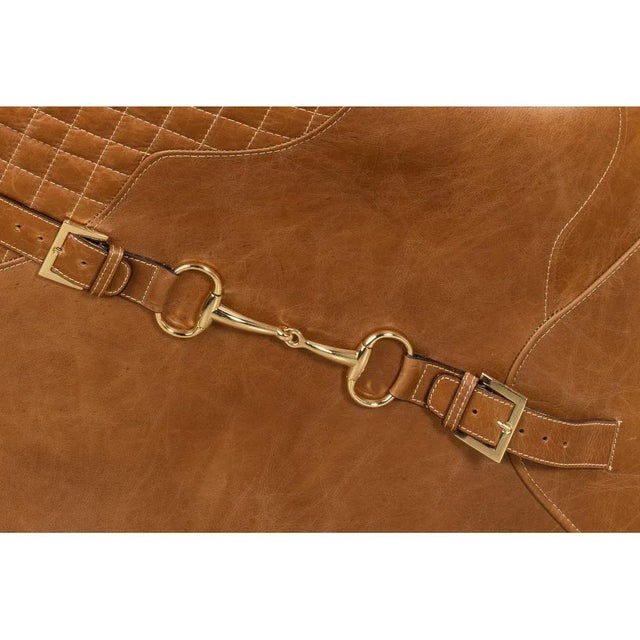 Modern Quilted Leather Armchair For Sale - Image 10 of 11