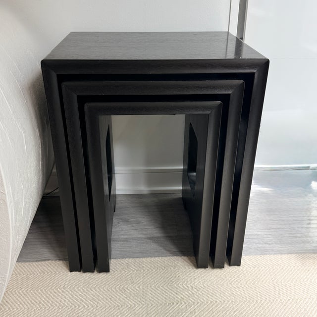 Trio of Holly Hunt Modernist Nesting Tables For Sale - Image 10 of 10