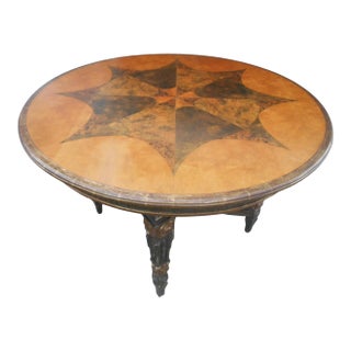 Vintage Maitland-Smith French Regency Hand Carved Center / Foyer Table For Sale