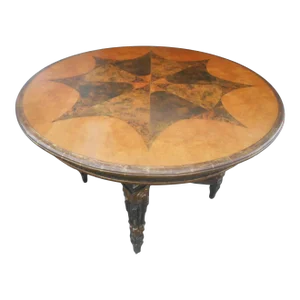 Vintage Maitland-Smith French Regency Hand Carved Center / Foyer Table