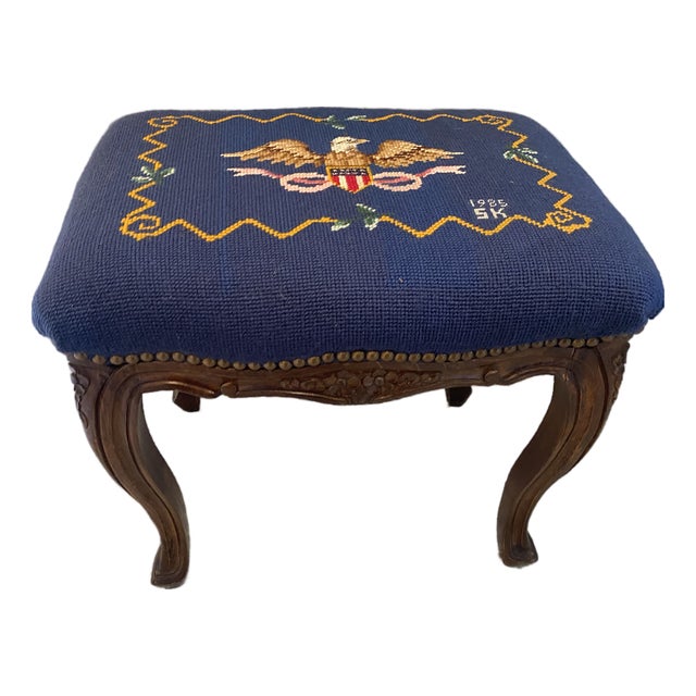 1980s Needlepoint Bench For Sale