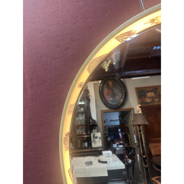 1960s Italian Backlit Wall Mirror With Shell Motif For Sale - Image 10 of 11