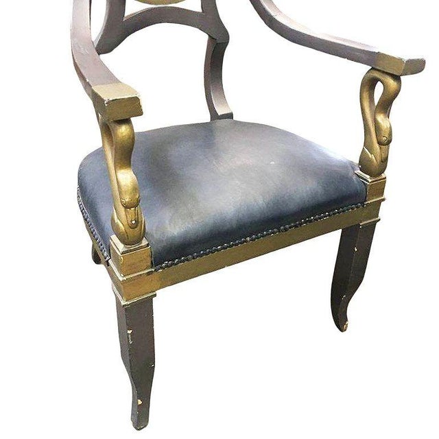Wood 1934 Cleopatra Prop Egyptian Throne Chair Used by Claudette Colbert For Sale - Image 7 of 8