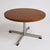 Mid-Century Round Coffee Table with Teak Top and Chrome Cross Base For Sale - Image 11 of 11