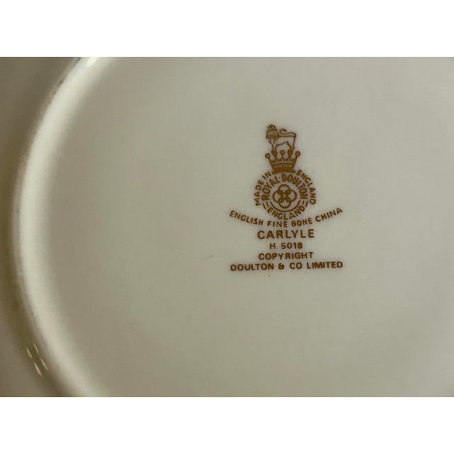 Ceramic Royal Doulton Carlyle Fine Bone China Rimmed Soup Bowls, Set of 11 For Sale - Image 7 of 7