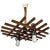 Brown Teak Ceiling Light from Esperia, Italy, 1960s For Sale - Image 8 of 8