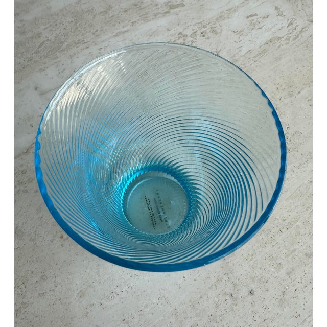 Blue Pheasant "Pierre" Turquoise Tumbler Glass Hand Blown For Sale - Image 4 of 6