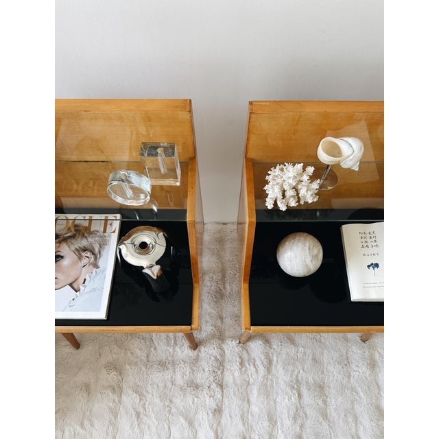 Mid-Century Modern Nightstands attributed to Jitona Soběslav, Czechoslovakia, 1960s, Set of 2 For Sale - Image 4 of 17