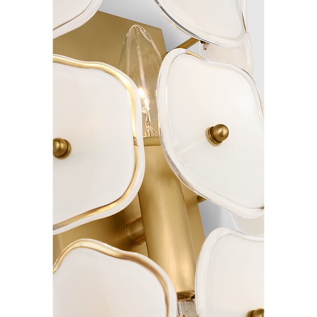 Transitional kate spade new york for Visual Comfort Signature Leighton 28" Sconce in Soft Brass with Cream Tinted Glass For Sale - Image 3 of 7