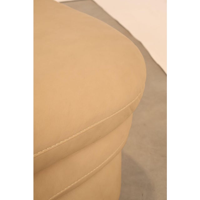 Animal Skin Italian Made Leather Sectional Sofa With Chaise For Sale - Image 7 of 18