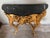 Rococo gold console table in wood with fine black marble Good condition