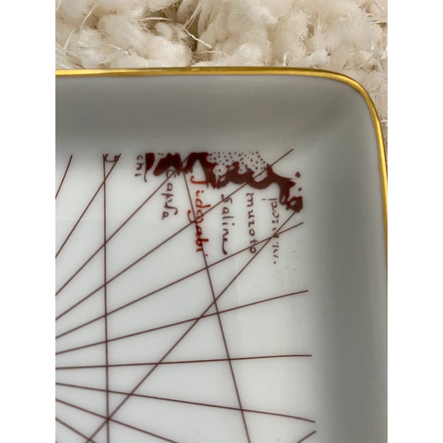 Metal Vintage Vista Alegre Africa Porcelain Tray - Made in Portugal For Sale - Image 7 of 10