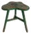 Rustic Green Painted Elm Stool For Sale