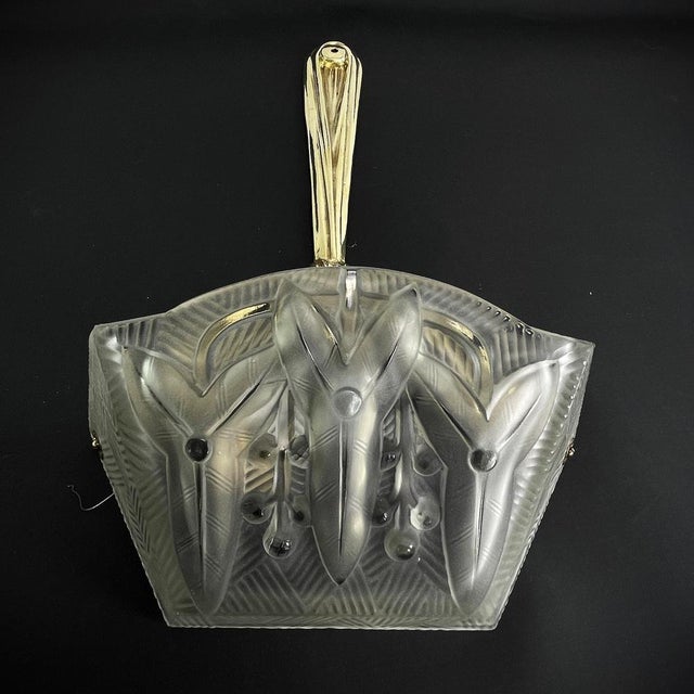 Art Deco Bronze Wall Sconces from Noverdy, 1930s, Set of 2 For Sale - Image 6 of 10